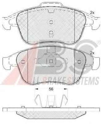 Гальмівні колодки пер. Scenic/Megane 09-16/Clio 13-21 (ATE) (155,3x63x18)
