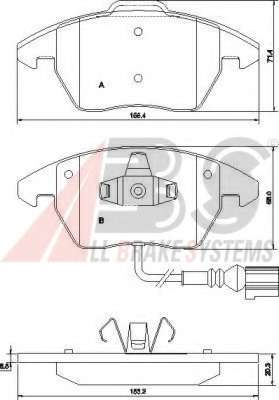 Комплект тормозных колодок, дисковый тормоз