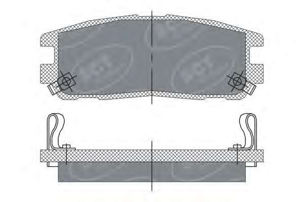 Комплект тормозных колодок, дисковый тормоз