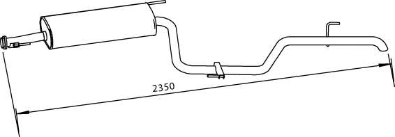 Глушитель выхлопных газов конечный