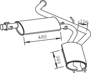 Средний / конечный глушитель ОГ