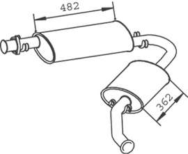 Средний / конечный глушитель ОГ