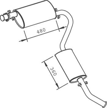 Средний / конечный глушитель ОГ