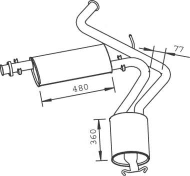 Средний / конечный глушитель ОГ