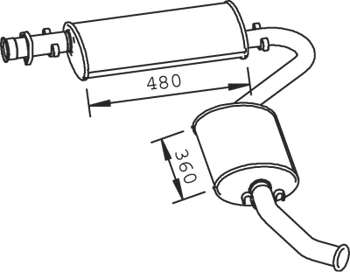Средний / конечный глушитель ОГ