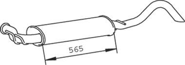 Глушитель выхлопных газов конечный