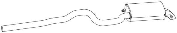 Глушитель выхлопных газов конечный