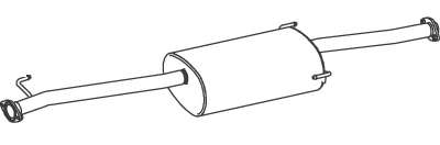 Средний глушитель выхлопных газов