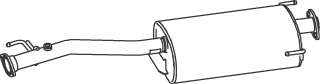 Средний глушитель выхлопных газов