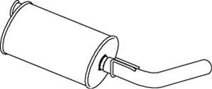 Глушитель выхлопных газов конечный