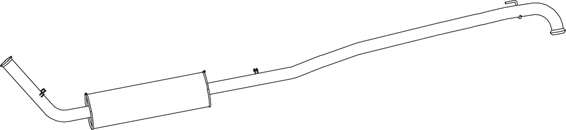 Средний глушитель выхлопных газов