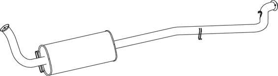 Средний глушитель выхлопных газов