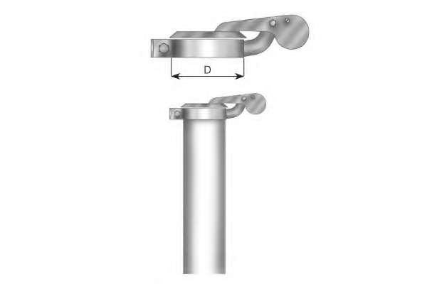 Регулирующая заслонка, выпускная труба