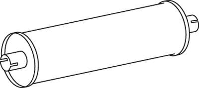 Средний глушитель выхлопных газов