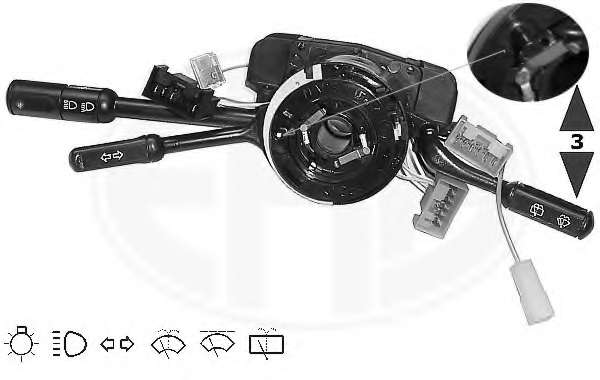 Выключатель на колонке рулевого управления