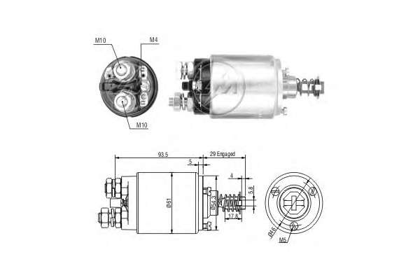 Тяговое реле, стартер