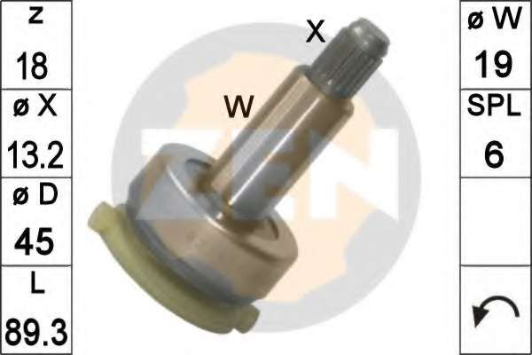 Привод с механизмом свободного хода, стартер