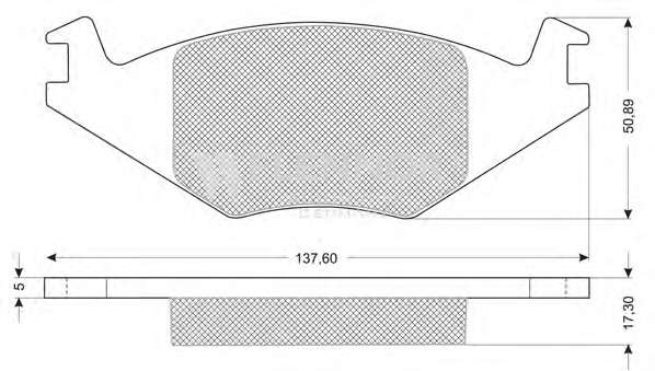 Комплект тормозных колодок, дисковый тормоз