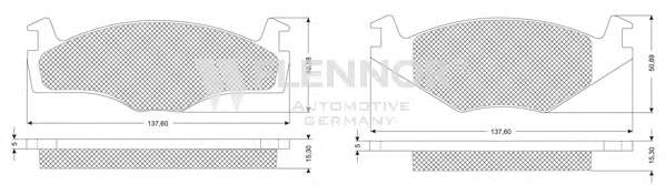 Комплект тормозных колодок, дисковый тормоз