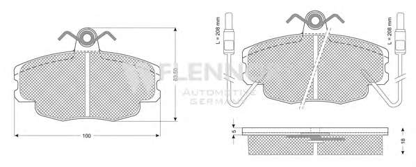 Комплект тормозных колодок, дисковый тормоз