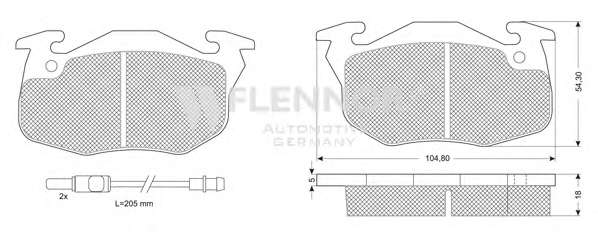 Комплект тормозных колодок, дисковый тормоз