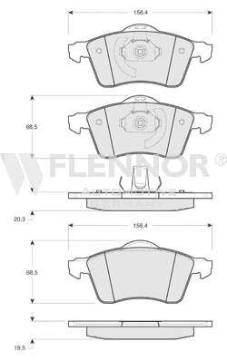 Комплект тормозных колодок, дисковый тормоз