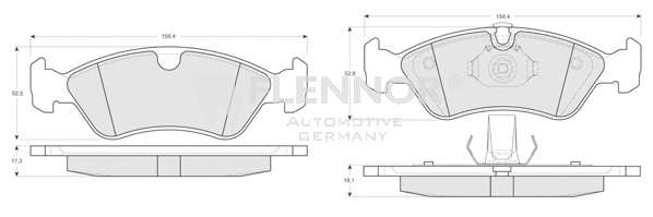 Комплект тормозных колодок, дисковый тормоз