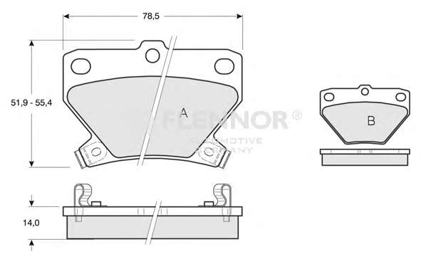Комплект тормозных колодок, дисковый тормоз