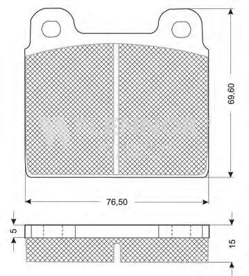 Комплект тормозных колодок, дисковый тормоз