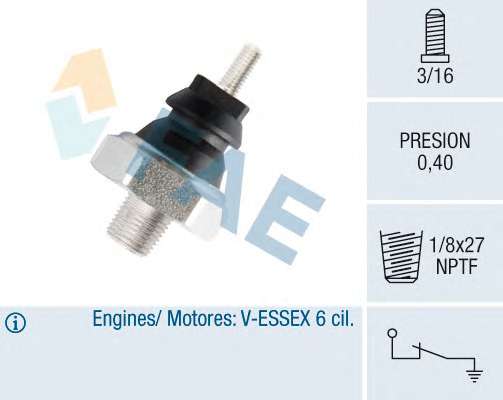 Датчик тиску оливи Ford Transit 2.5D 88-92 (0.4 bar) (1/8x27 NPTF)