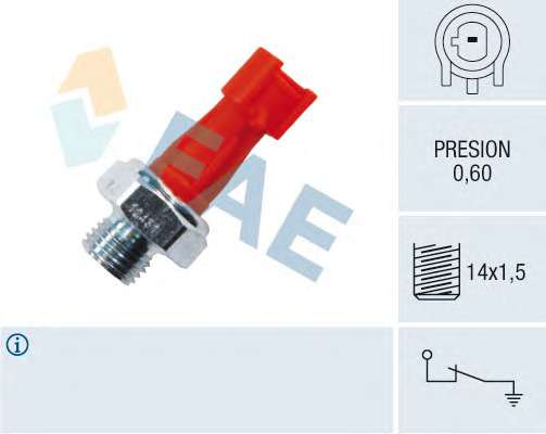 Датчик тиску оливи Cirtoen Jumper/Peugeot Boxer 3.0HDi 06- (M14x1.5) (червоний)