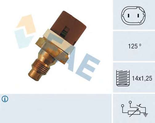 Датчик температури охолоджуючої рідини Renault Laguna I/21 1.7-2.0 93-01 (125°С)