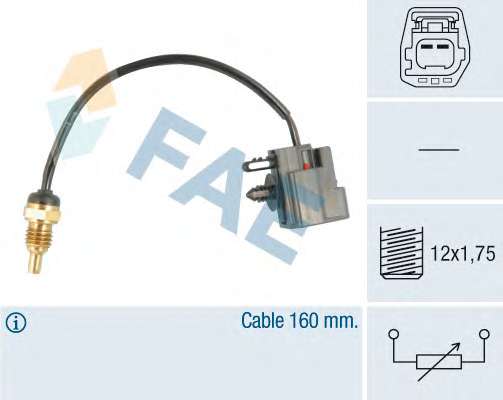 Датчик температури охолоджуючої рідини Ford Connect 1.8 TDCi 02-13 (M12x1.75)