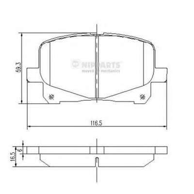 Комплект тормозных колодок, дисковый тормоз