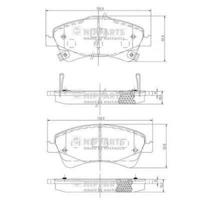 Комплект тормозных колодок, дисковый тормоз