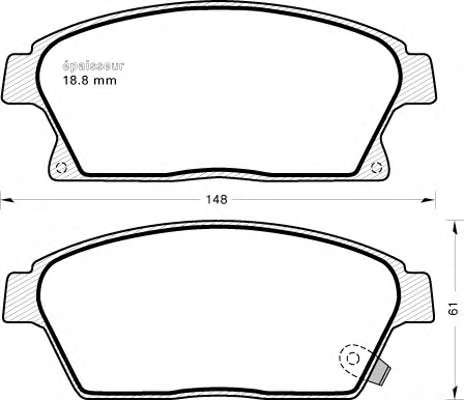 Комплект тормозных колодок, дисковый тормоз