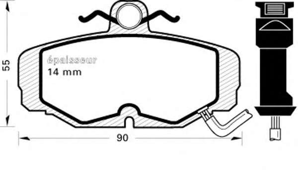 Комплект тормозных колодок, дисковый тормоз