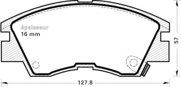 Комплект тормозных колодок, дисковый тормоз