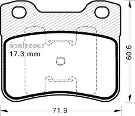 Комплект тормозных колодок, дисковый тормоз