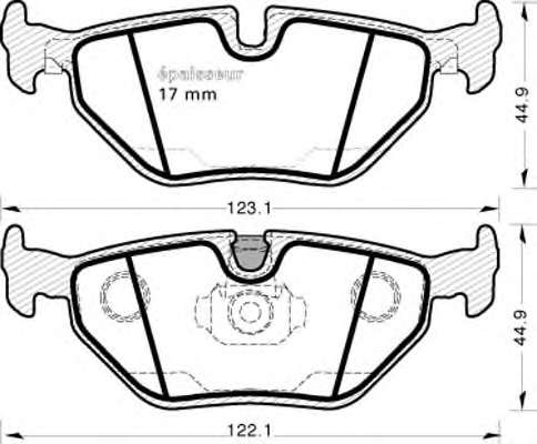 Комплект тормозных колодок, дисковый тормоз