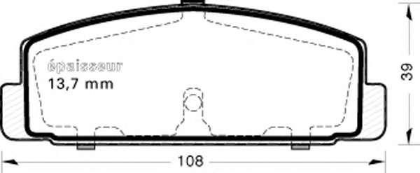 Комплект тормозных колодок, дисковый тормоз