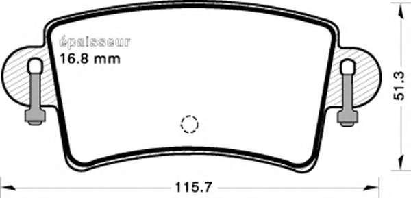 Гальмівні колодки, дискове гальмо (набір)