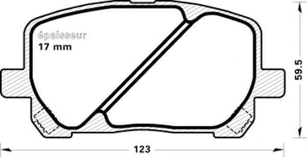 Комплект тормозных колодок, дисковый тормоз