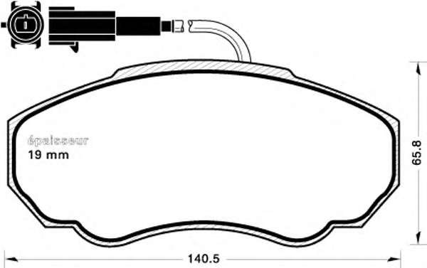 Гальмівні колодки, дискове гальмо (набір)