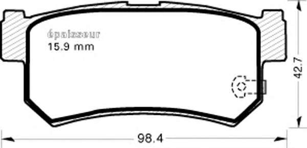Комплект тормозных колодок, дисковый тормоз