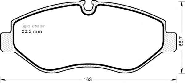Комплект тормозных колодок, дисковый тормоз