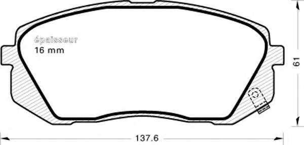 Комплект тормозных колодок, дисковый тормоз