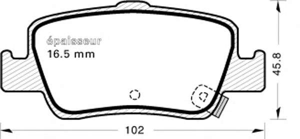 Комплект тормозных колодок, дисковый тормоз