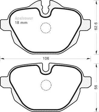 Комплект тормозных колодок, дисковый тормоз