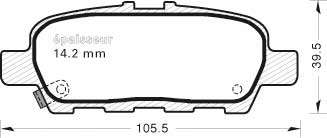 Комплект тормозных колодок, дисковый тормоз